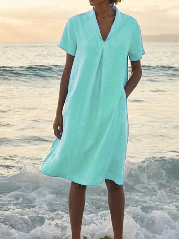 Bella™ – Dress with V-Neckline and Pockets