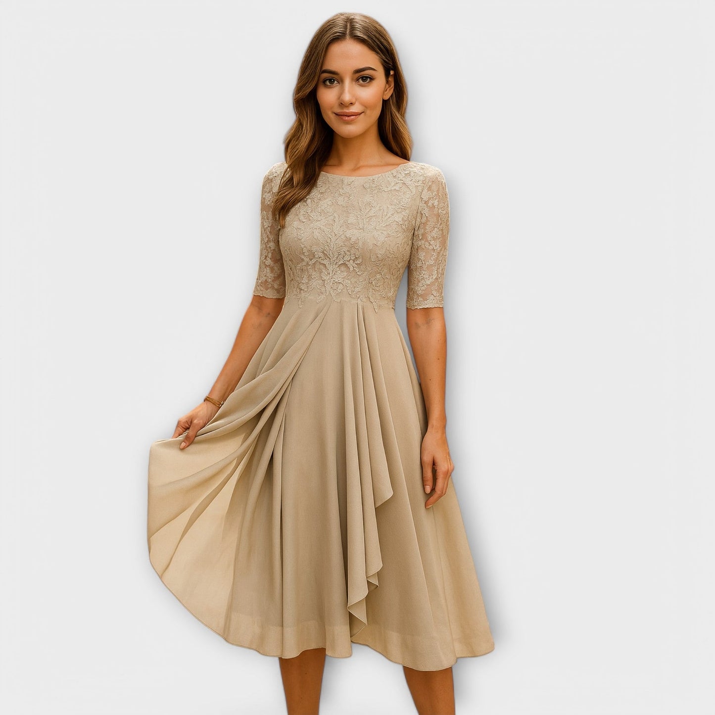 Larisse | Elegant Lace Midi Dress