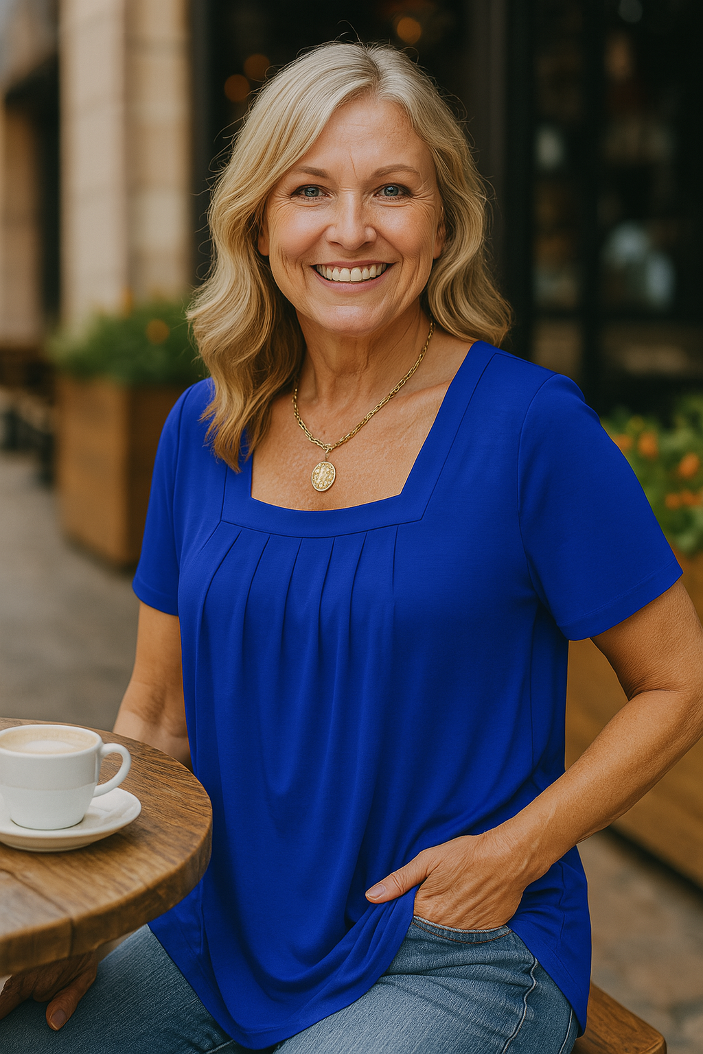 Colleen | Pleated Comfort Top