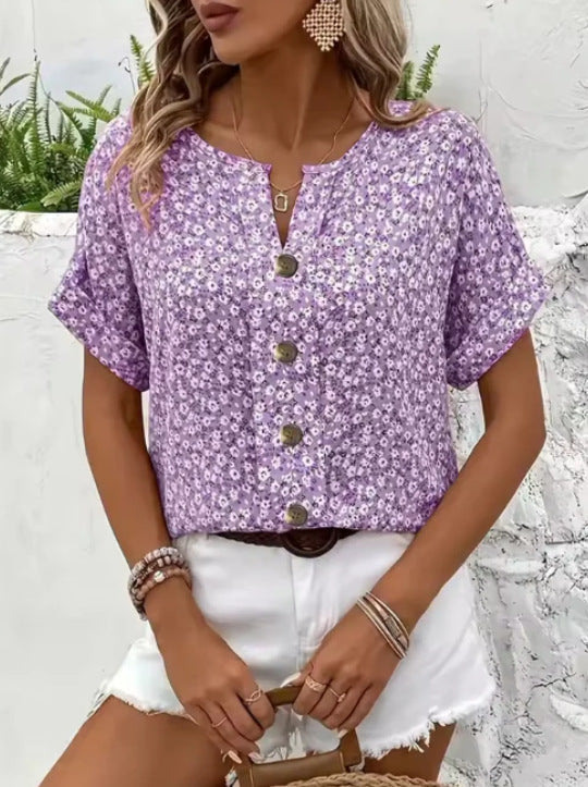 Jelena - Elegant Summer Floral Top