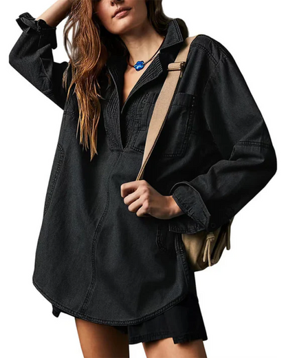 Macy | Oversized Denim Pullover