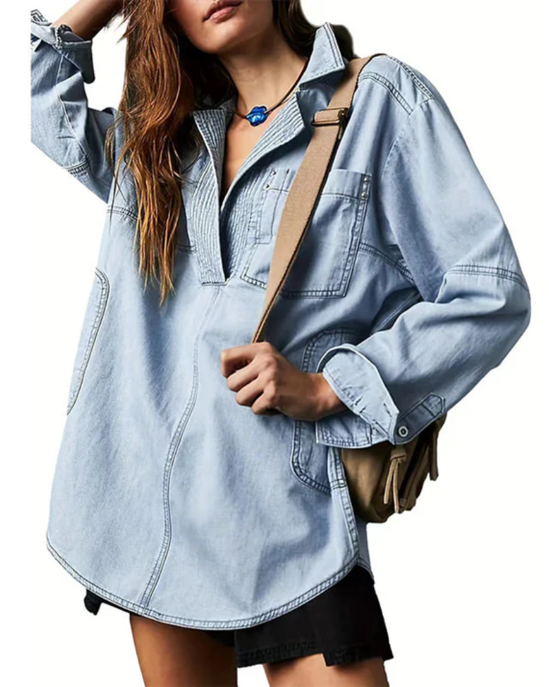 Macy | Oversized Denim Pullover