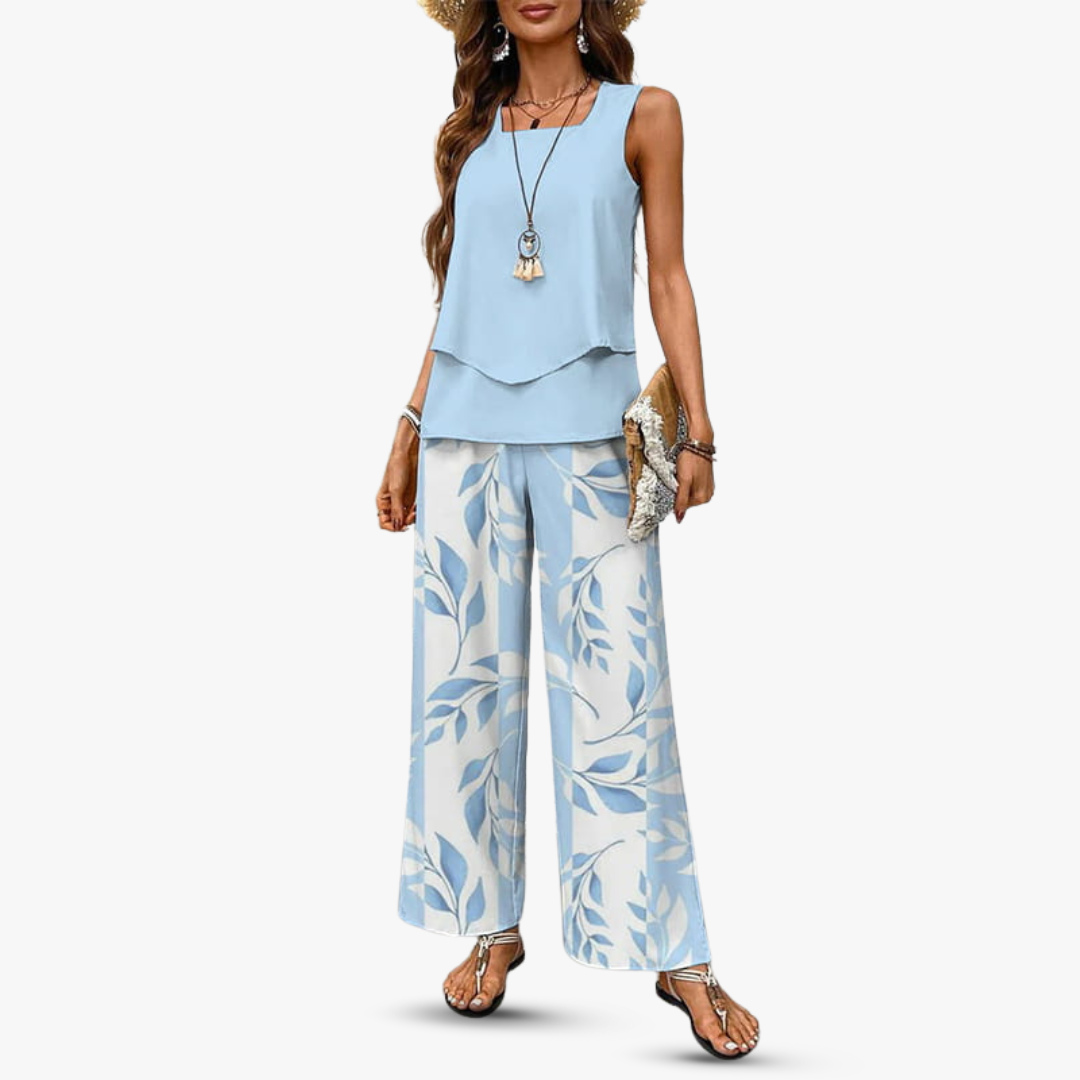 Lina | Premium two-piece set with sleeveless top and trousers