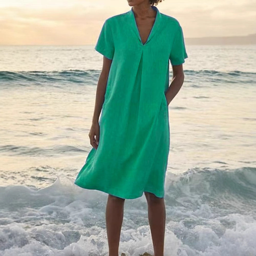 Bella™ – Dress with V-Neckline and Pockets