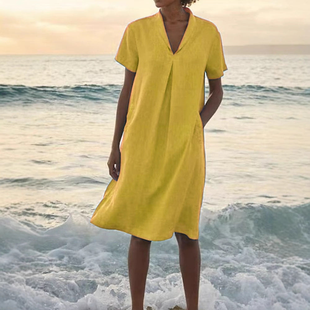 Bella™ – Dress with V-Neckline and Pockets