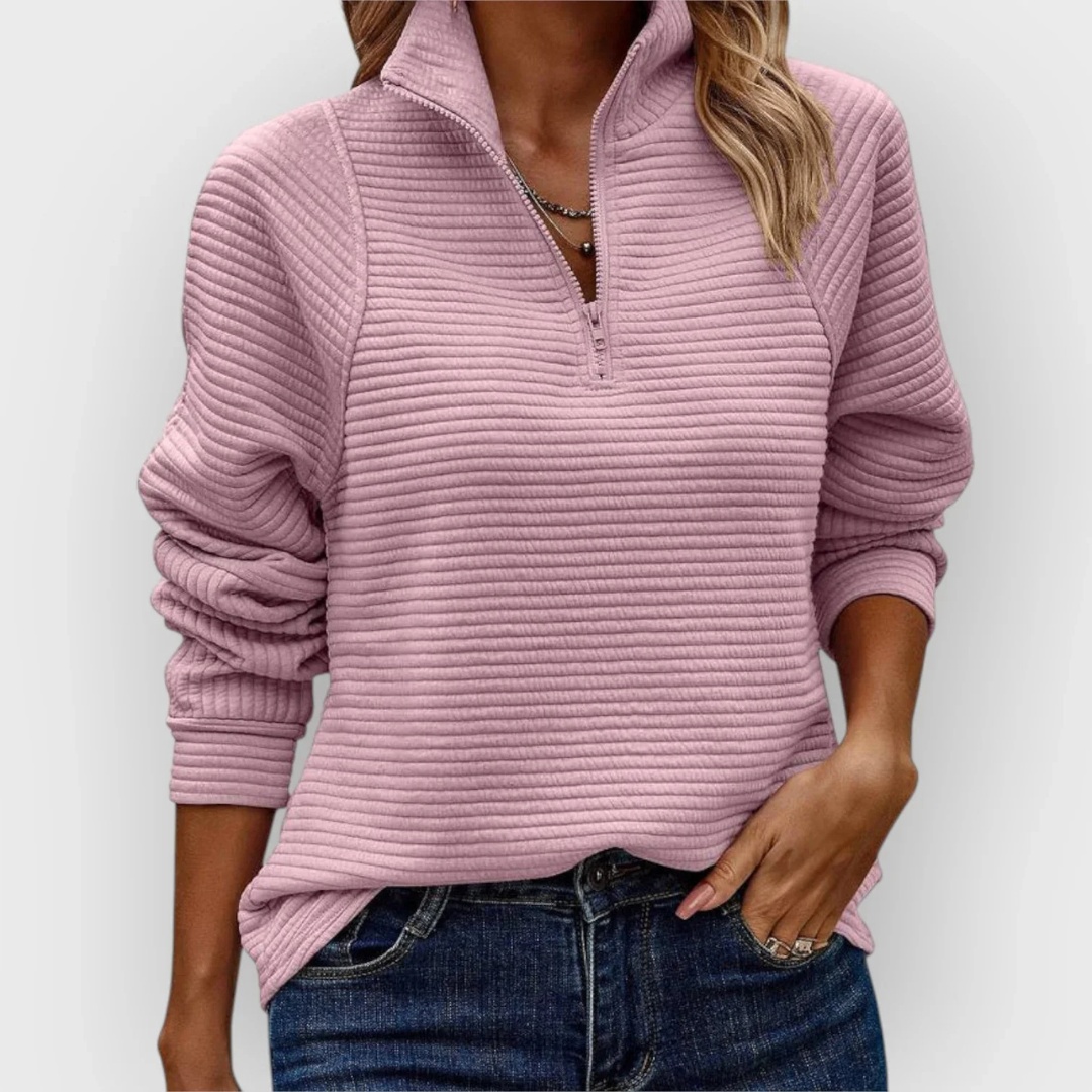 Selvieraine | Elegant Half-zip Sweater