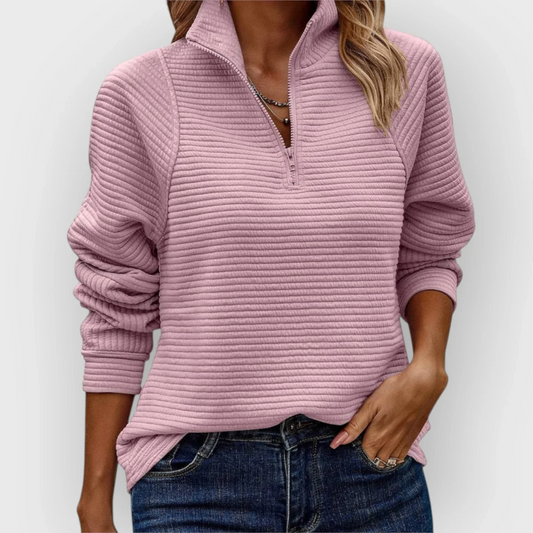 Selvieraine | Elegant Half-zip Sweater