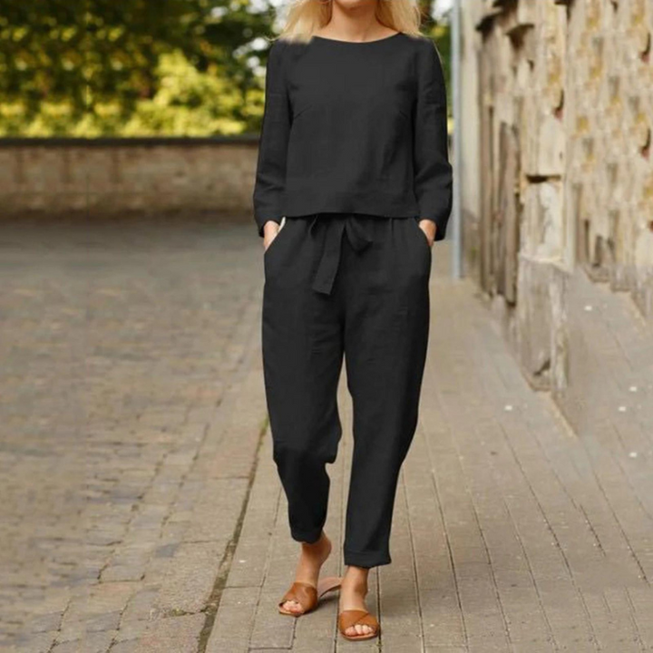 Valentina – Cozy 2 pieces Set with tummy covering blouse