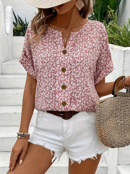 Jelena - Elegant Summer Floral Top