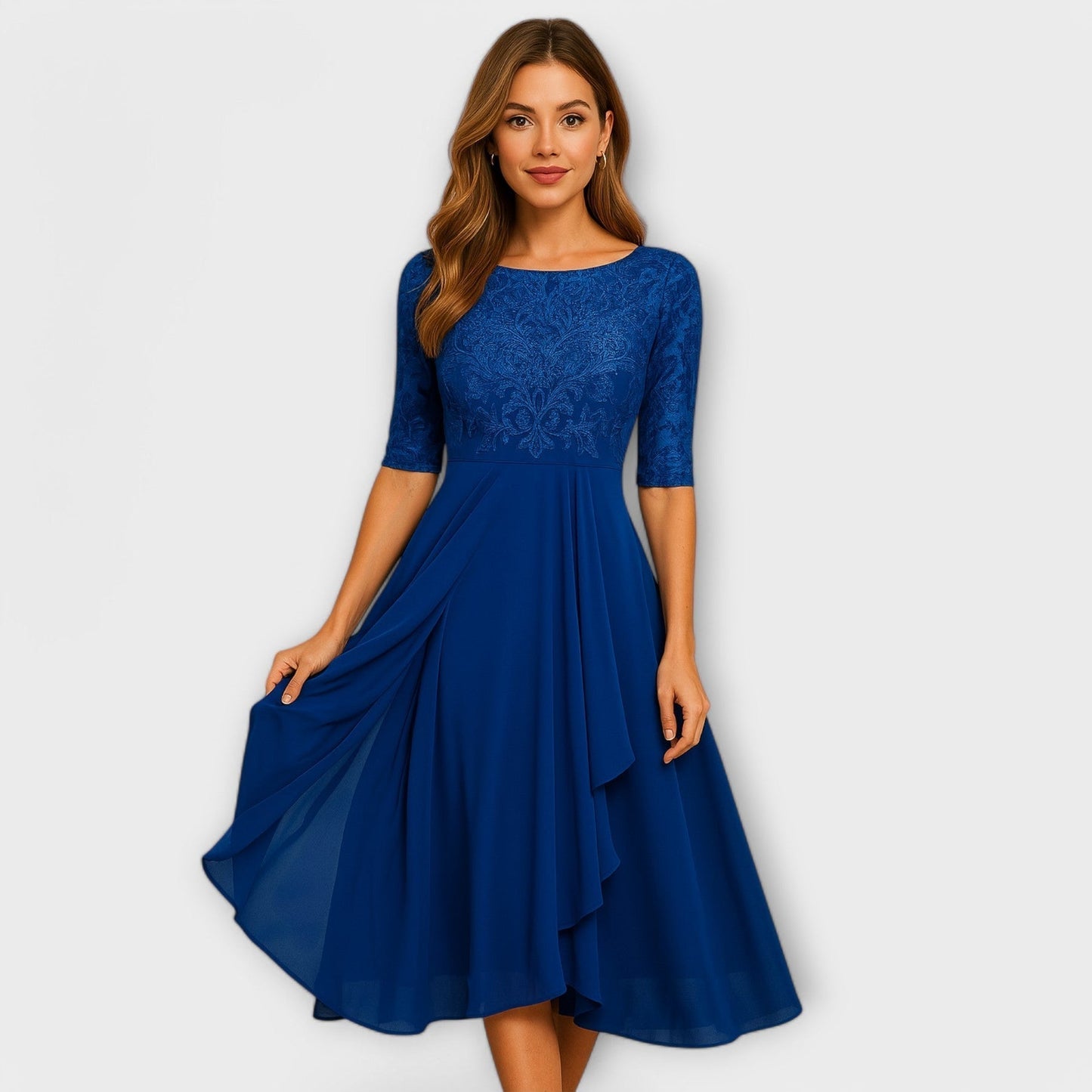 Larisse | Elegant Lace Midi Dress