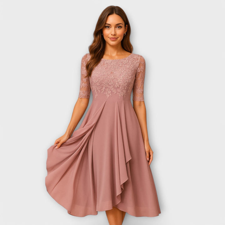 Larisse | Elegant Lace Midi Dress