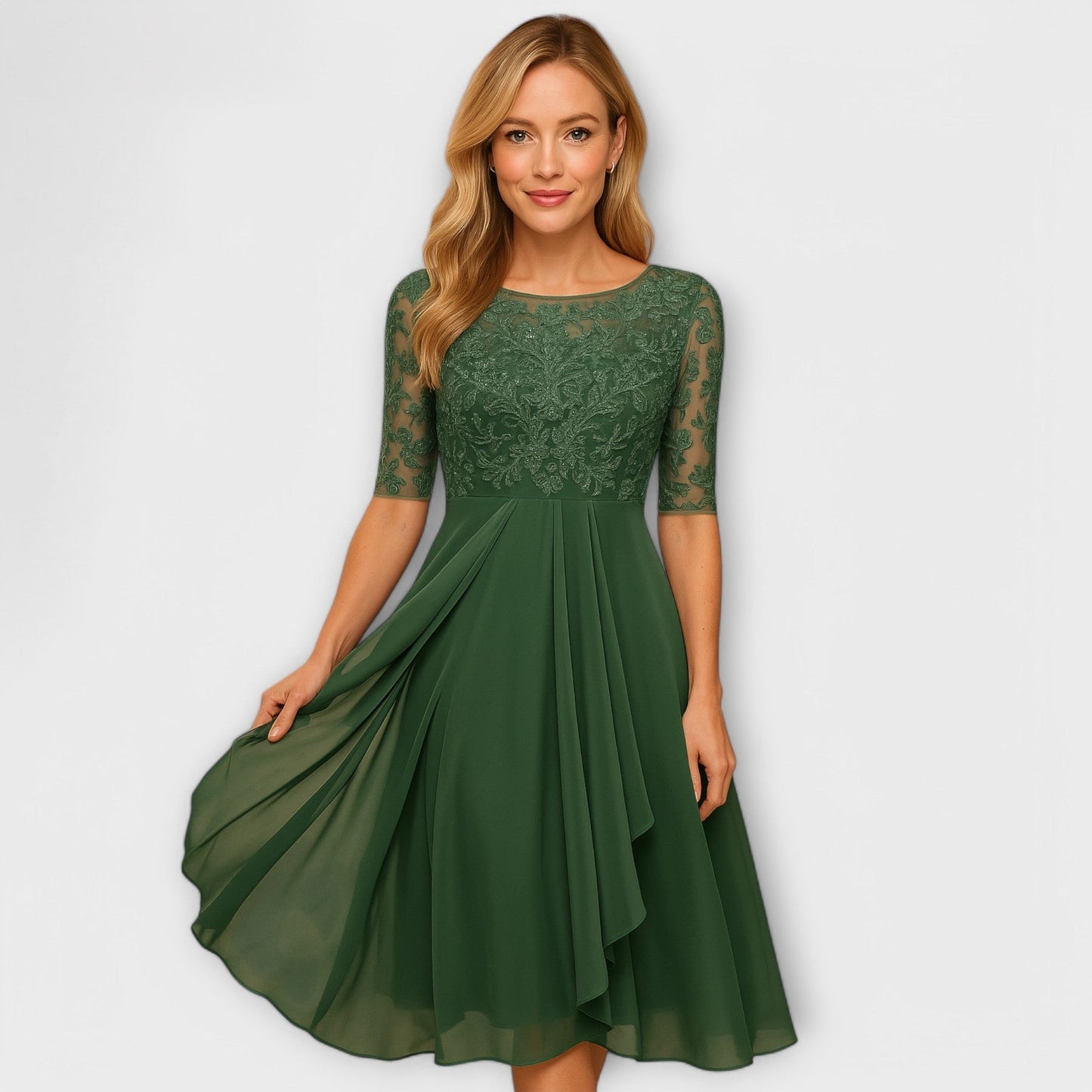 Larisse | Elegant Lace Midi Dress