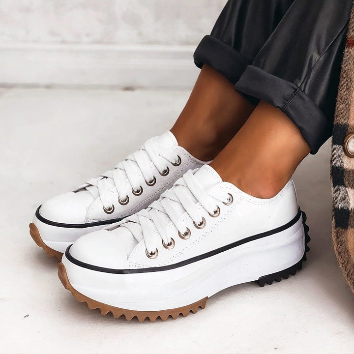 Elisa™ - Leather Platform Sneakers