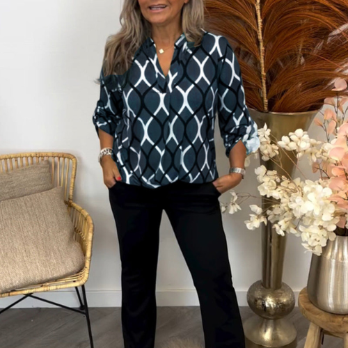 Janny™ | Casual blouse with long sleeves and an elegant pattern