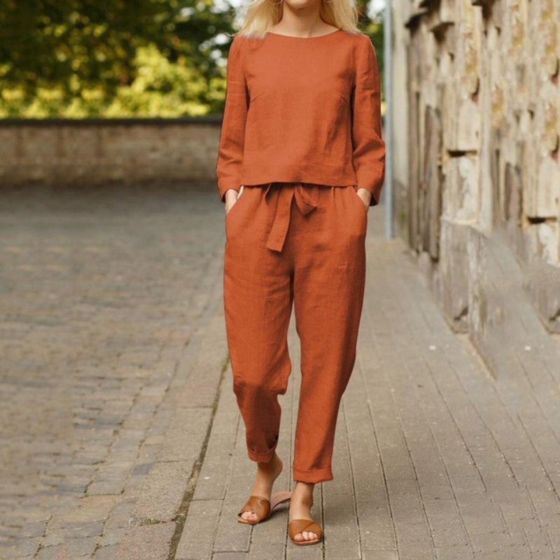 Valentina – Cozy 2 pieces Set with tummy covering blouse