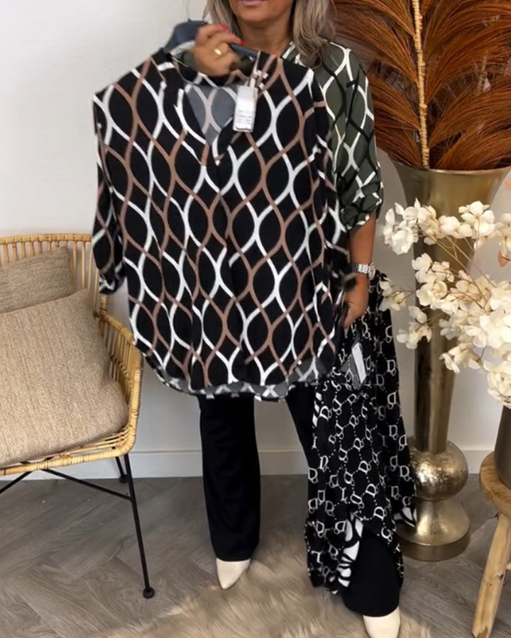 Janny™ | Casual blouse with long sleeves and an elegant pattern