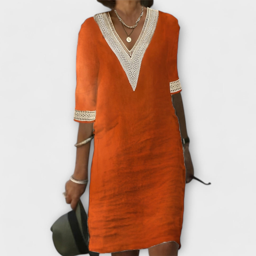 Emelia™ - Elegant Linen Dress