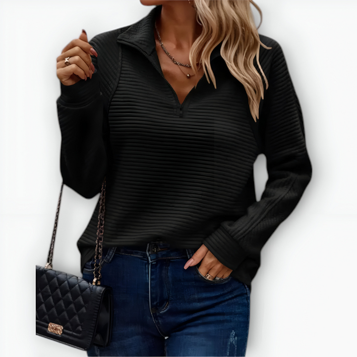 Selvieraine | Elegant Half-zip Sweater