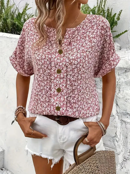 Jelena - Elegant Summer Floral Top