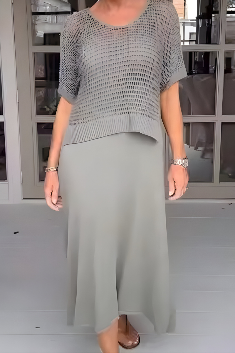 Lieke™ |  Dress with a Comfortable Knit Top