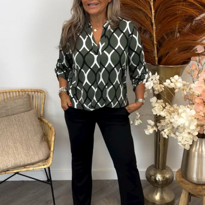 Janny™ | Casual blouse with long sleeves and an elegant pattern