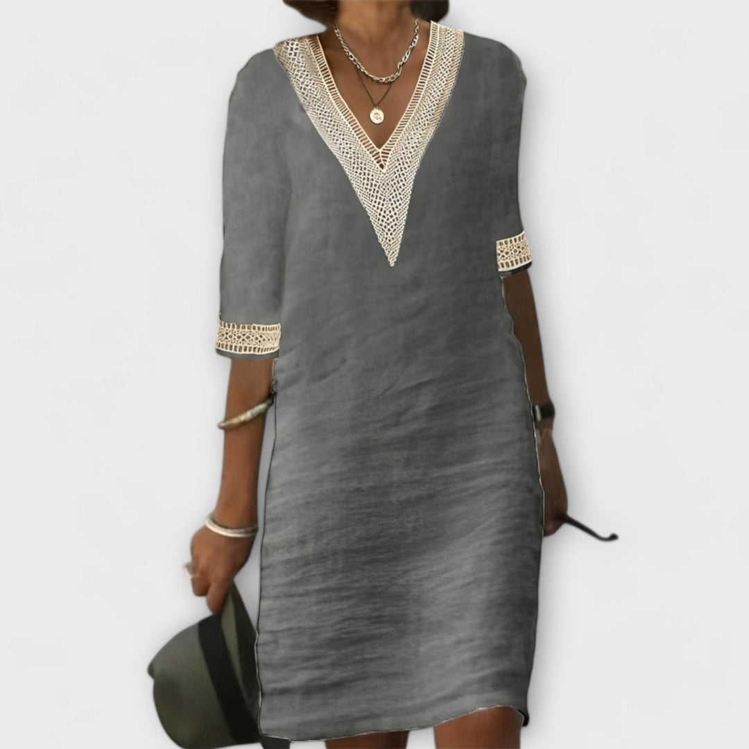 Emelia™ - Elegant Linen Dress