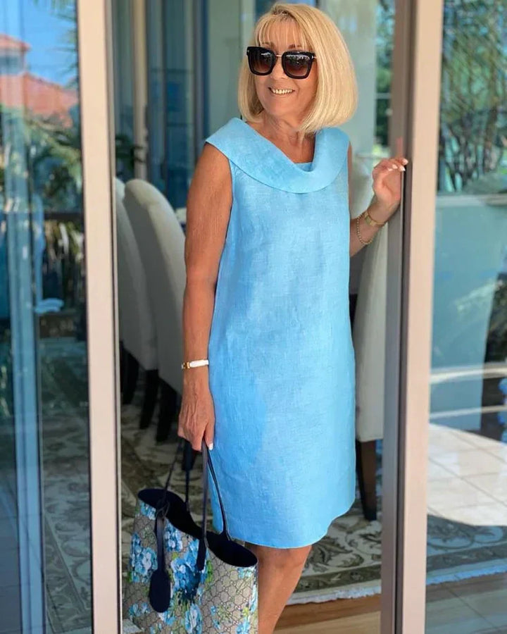 Perla – dress with round neckline