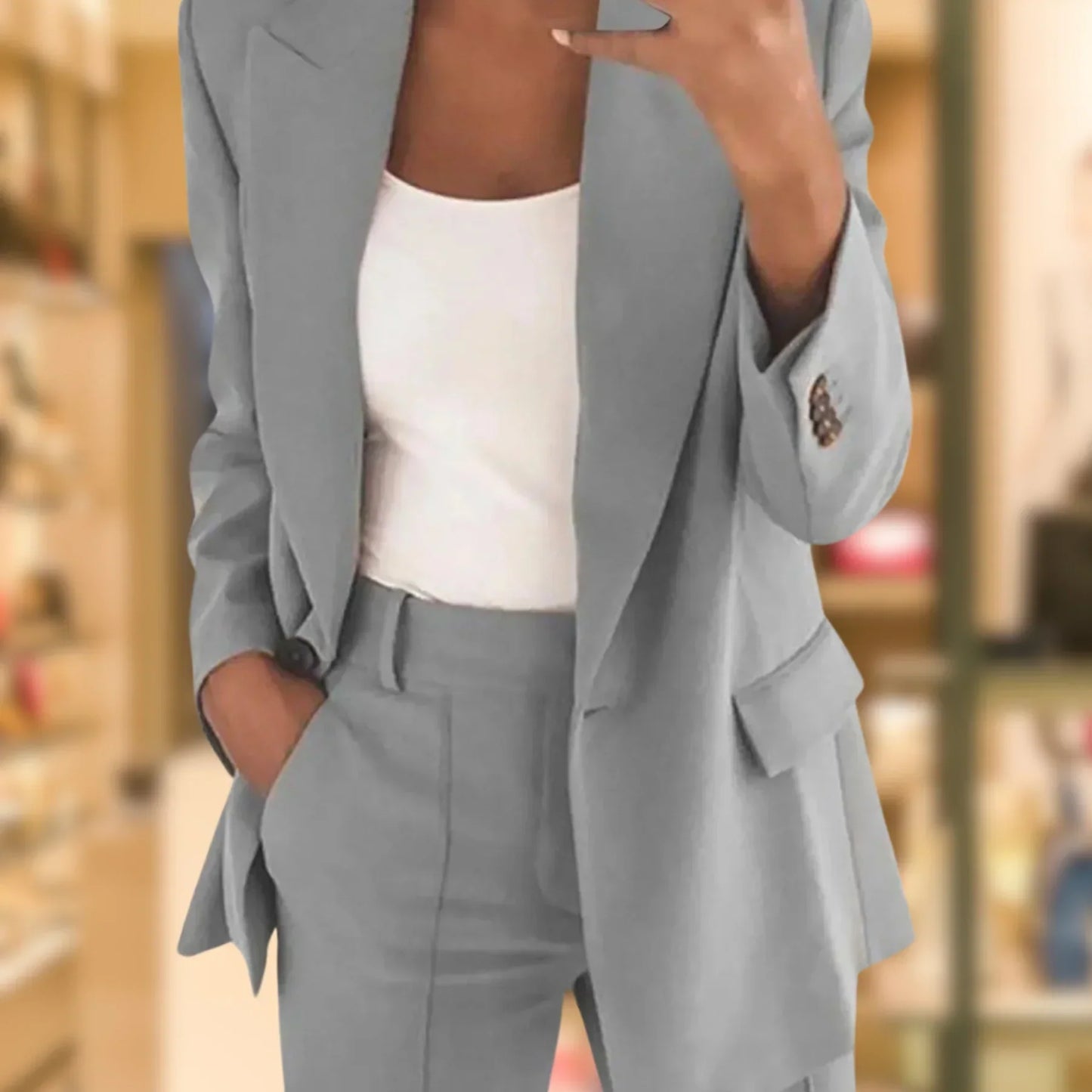Roseann | Lapel Slimming Suit Set