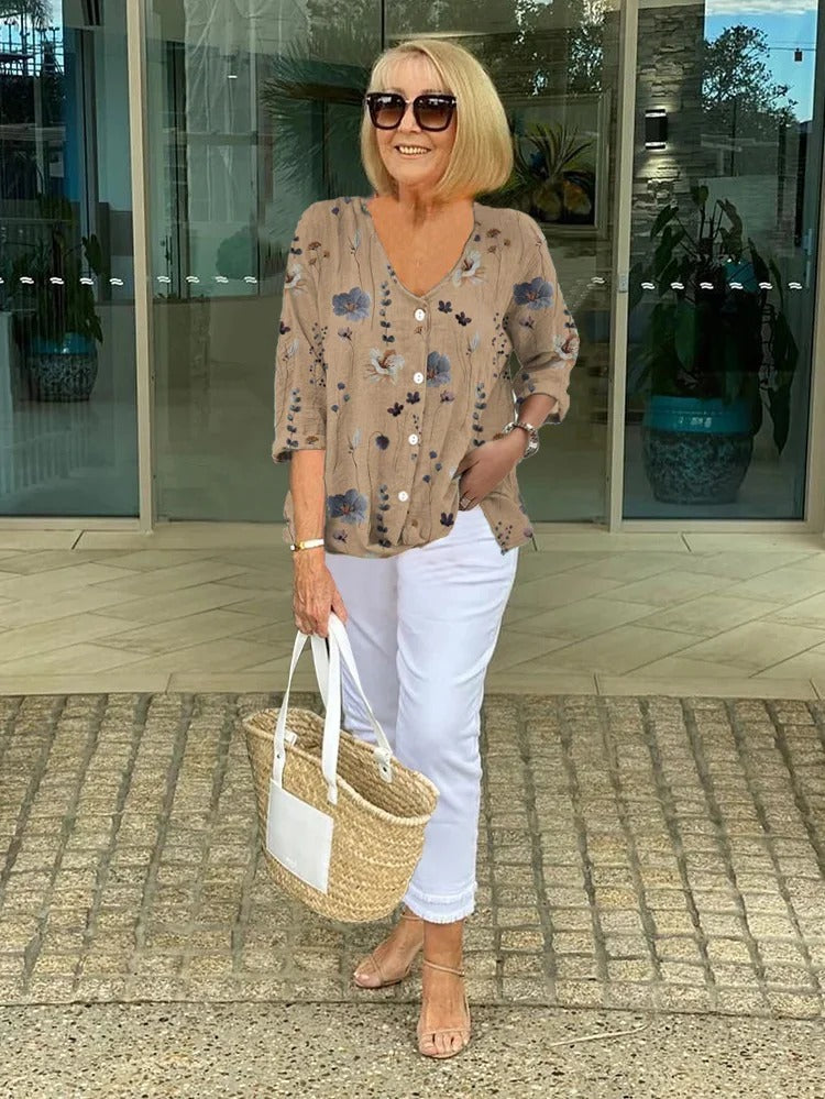 Eden | Elegant Blouse with Flowers