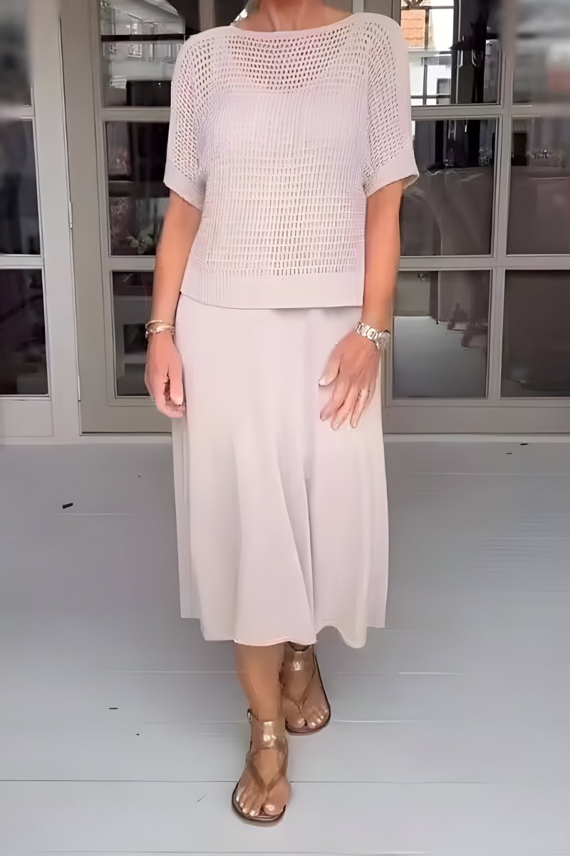 Lieke™ |  Dress with a Comfortable Knit Top