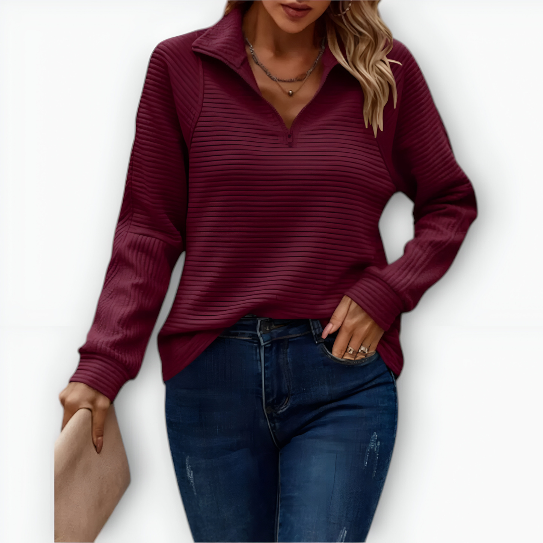 Selvieraine | Elegant Half-zip Sweater