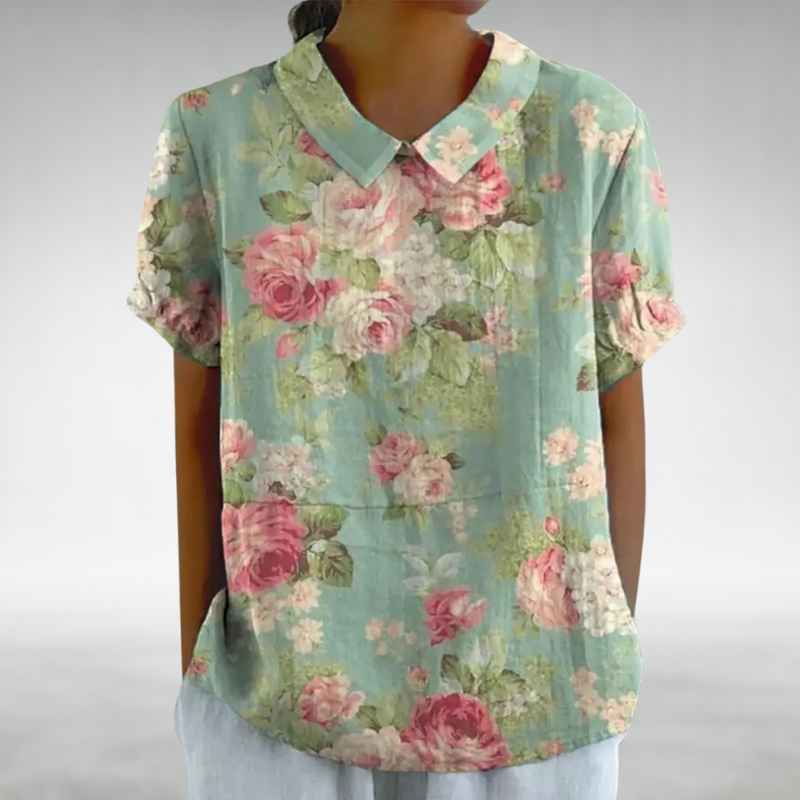 Danaya™ – Vintage floral blouse