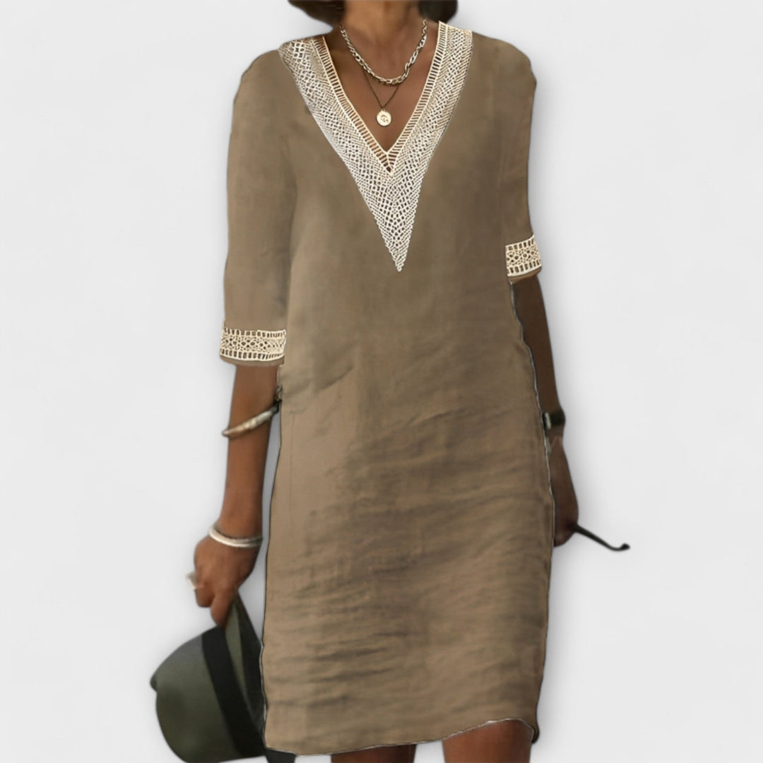 Emelia™ - Elegant Linen Dress