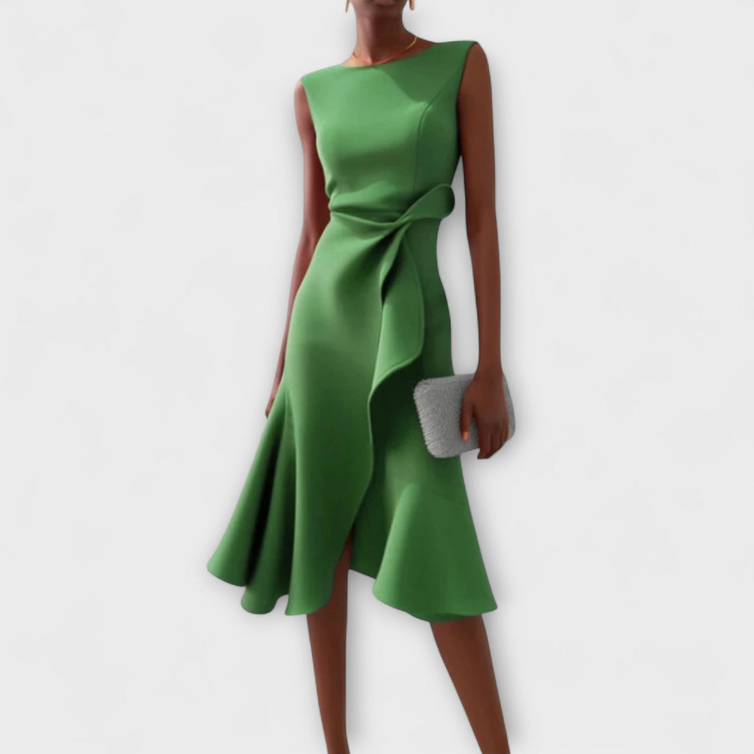 Juliette – Asymmetric draped midi dress