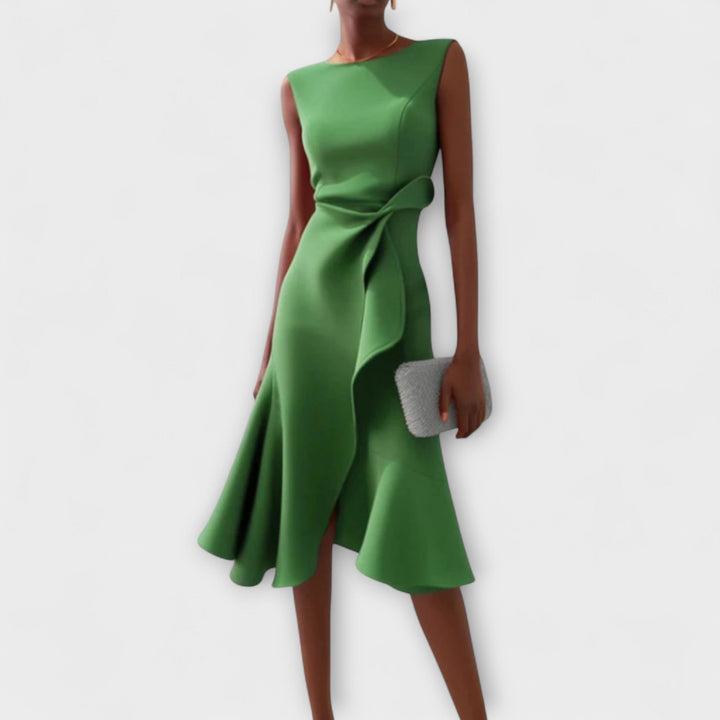 Juliette – Asymmetric draped midi dress