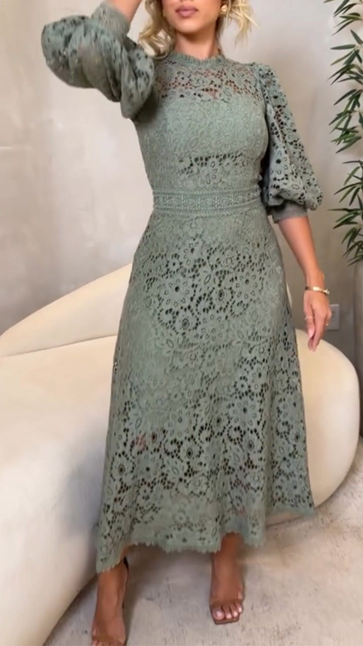 LunaBloom™ - Lace Lantern Dress