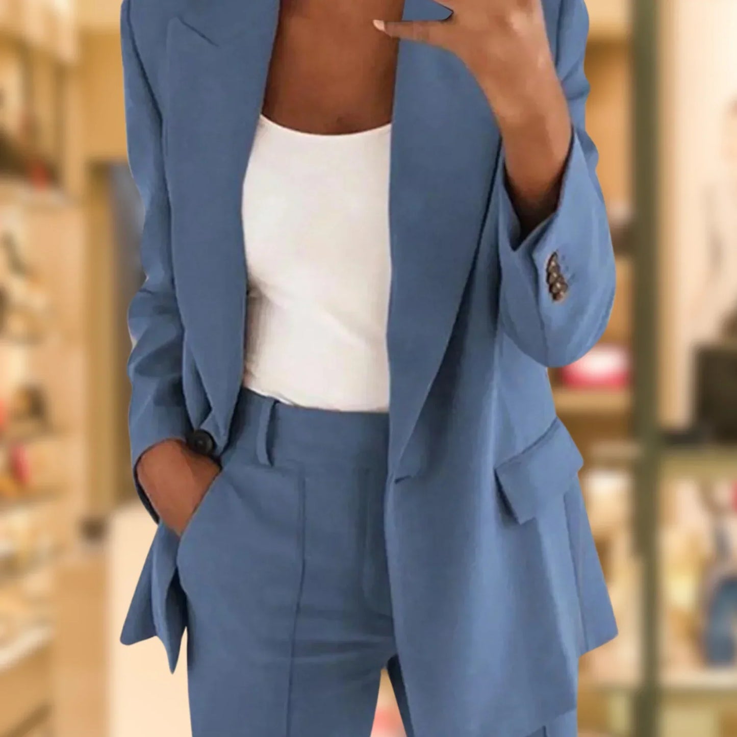Roseann | Lapel Slimming Suit Set