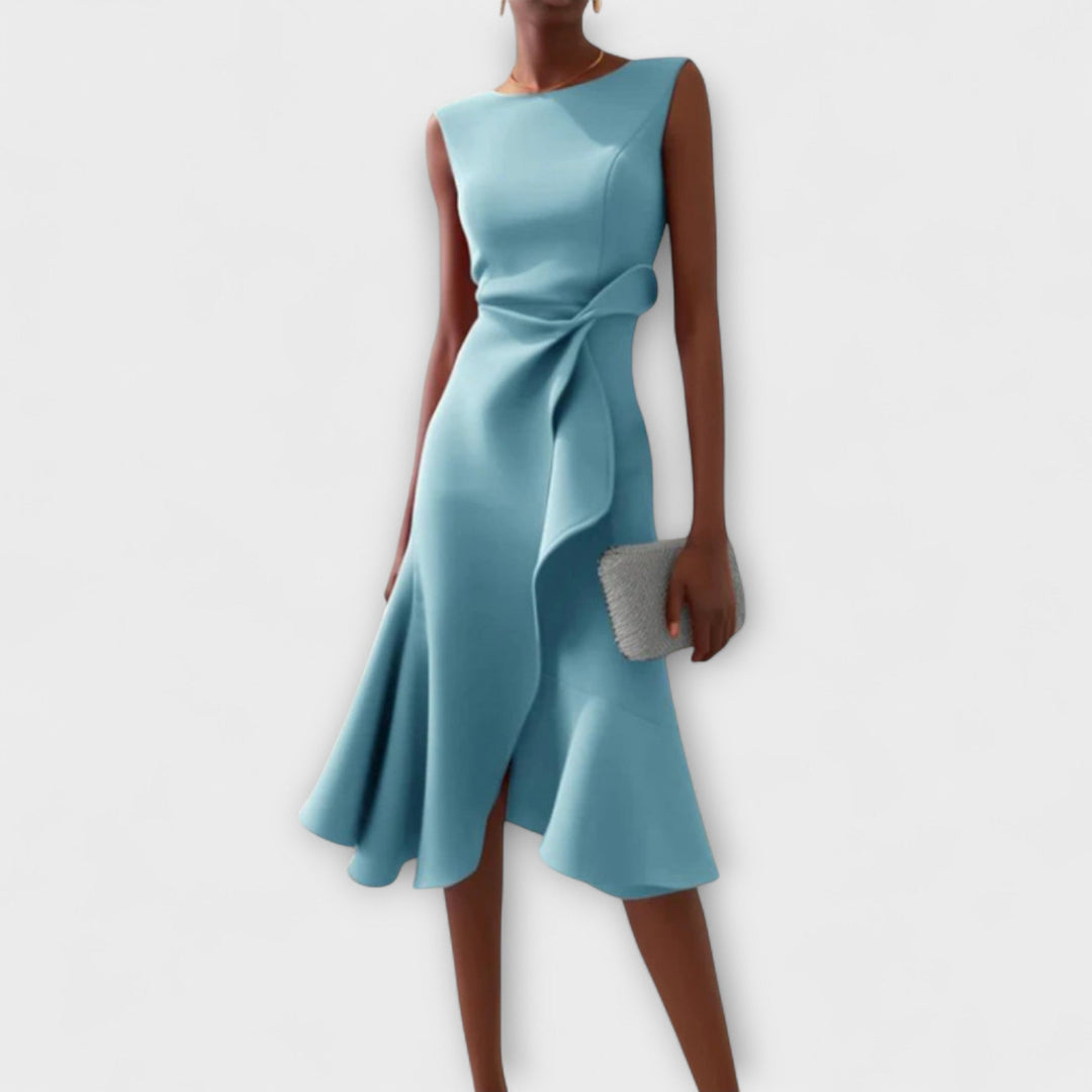 Juliette – Asymmetric draped midi dress