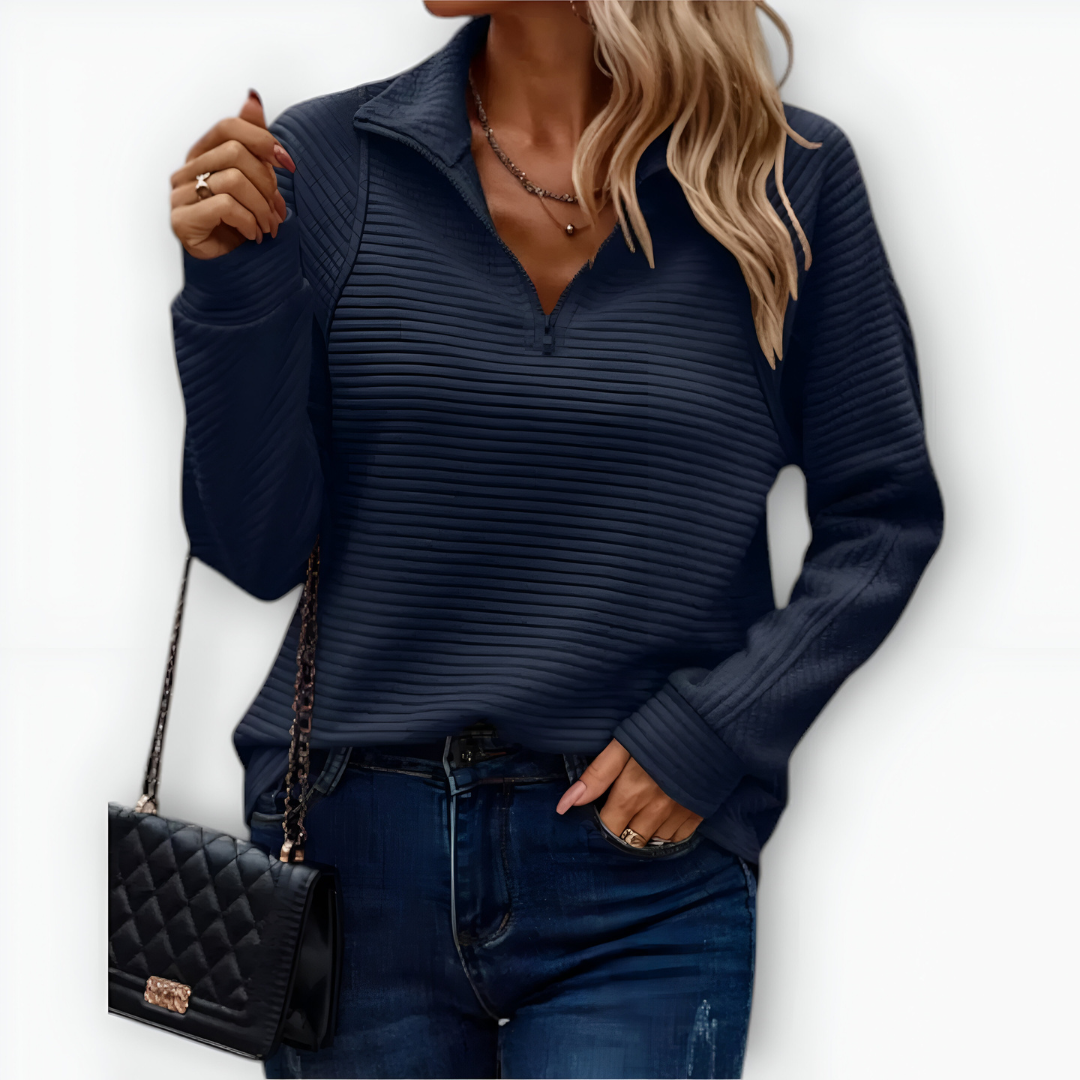 Selvieraine | Elegant Half-zip Sweater