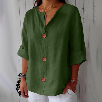 Clara - Casual Linen Blouse