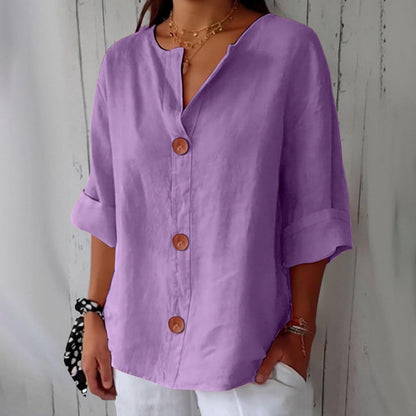 Clara - Casual Linen Blouse