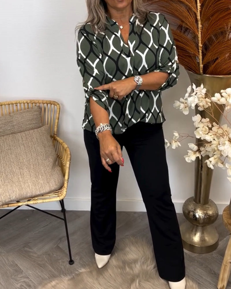 Janny™ | Casual blouse with long sleeves and an elegant pattern
