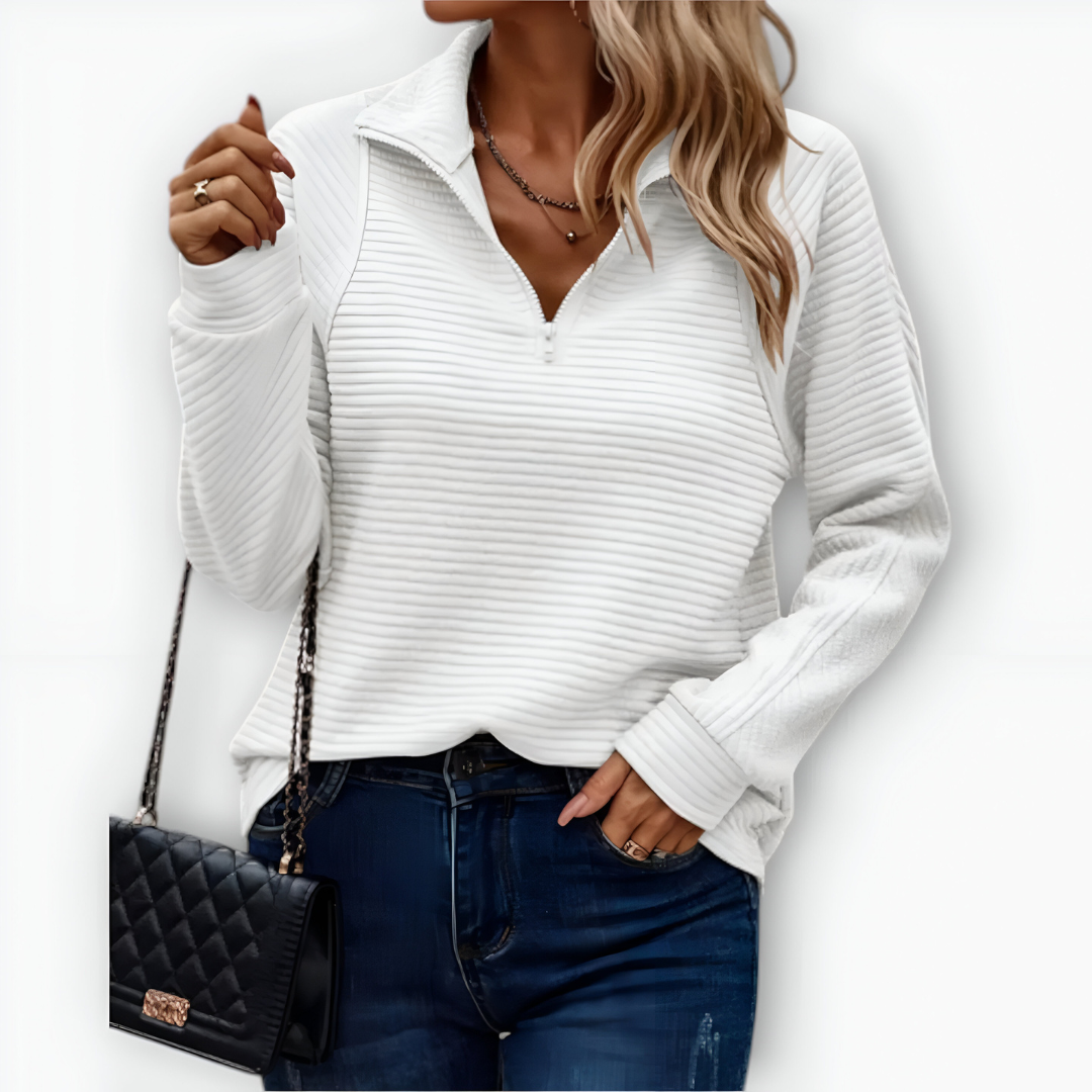 Selvieraine | Elegant Half-zip Sweater