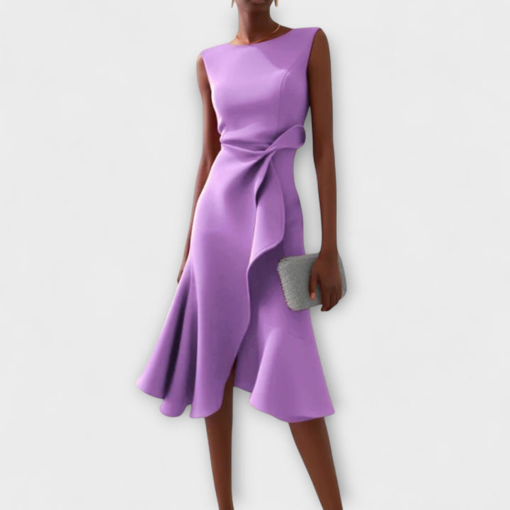 Juliette – Asymmetric draped midi dress