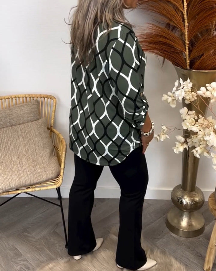 Janny™ | Casual blouse with long sleeves and an elegant pattern