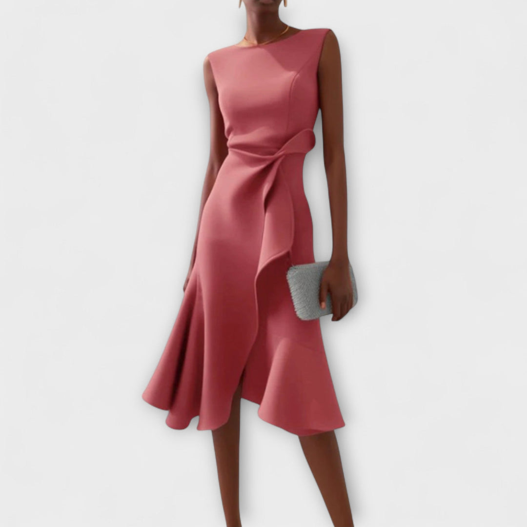 Juliette – Asymmetric draped midi dress
