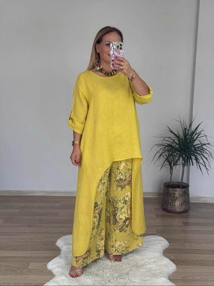 Chara™ | Long-sleeved Top And Printed Pants