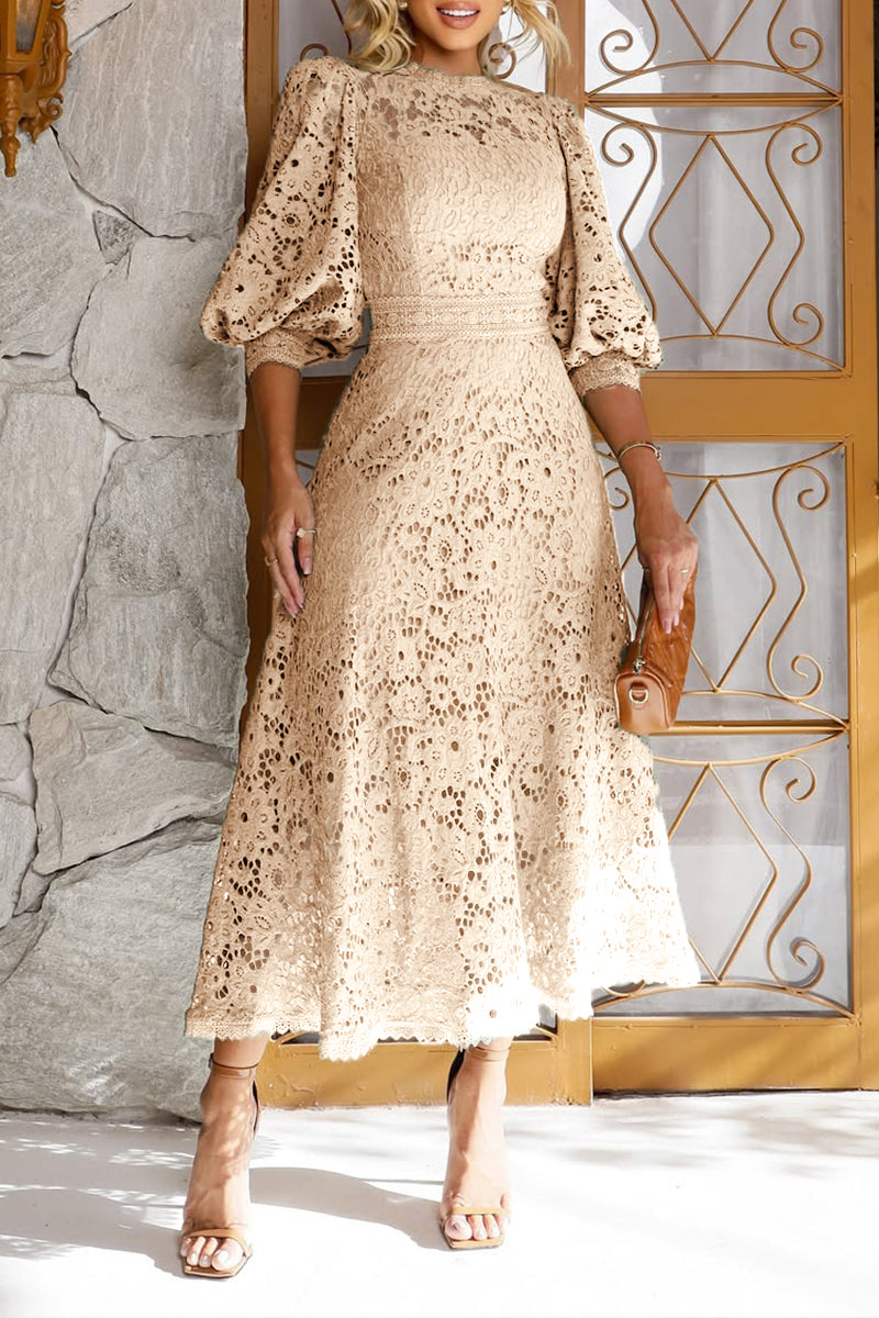 LunaBloom™ - Lace Lantern Dress