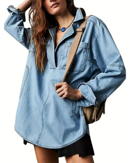 Macy | Oversized Denim Pullover