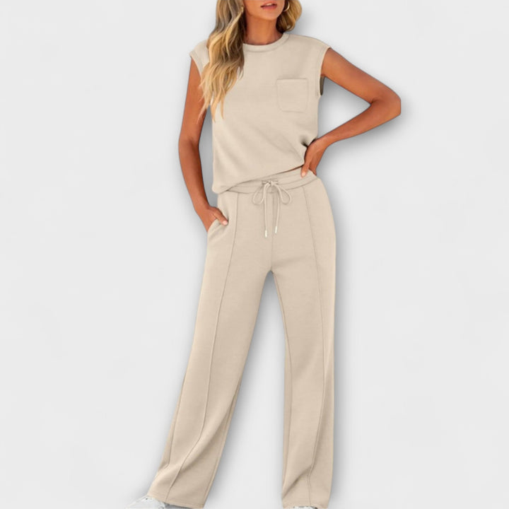 Foria – Sleeveless Lounge Set with Drawstring
